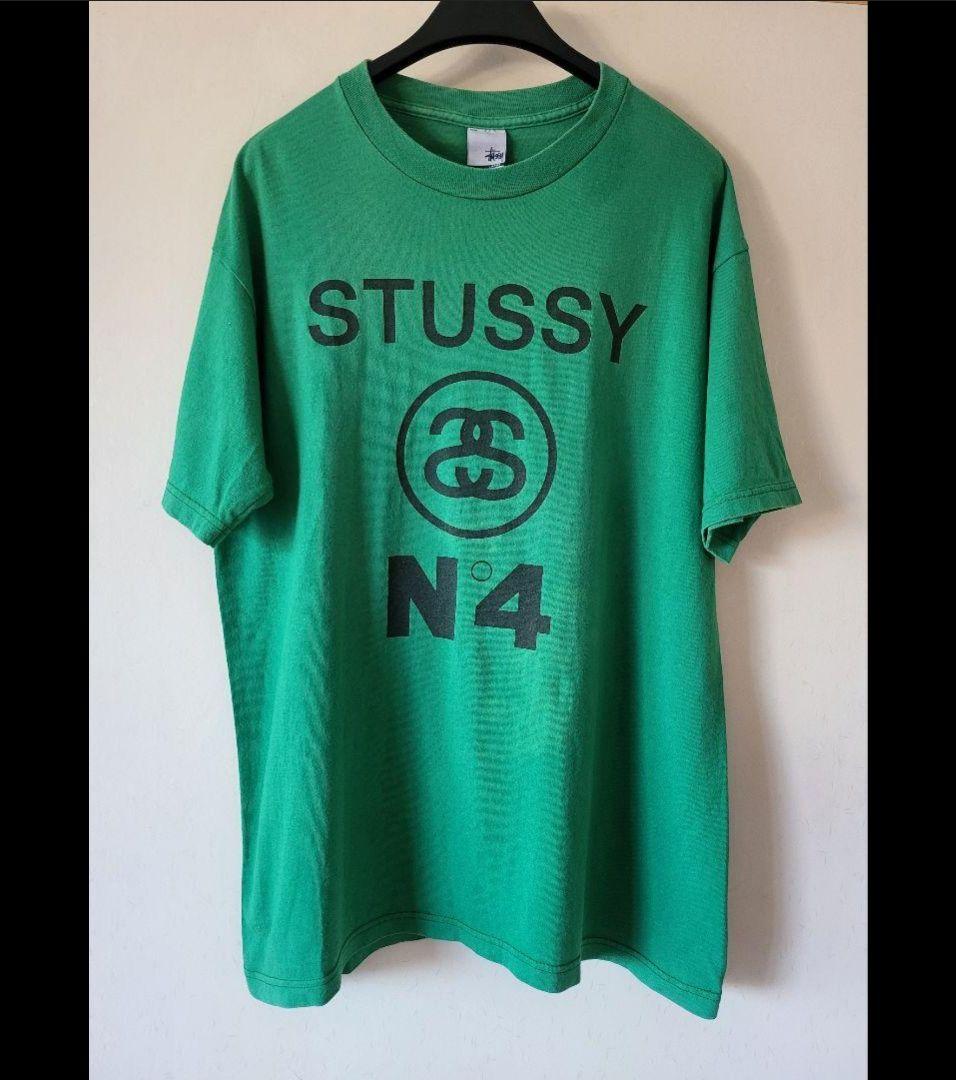 ステューシー　No4　Tシャツ　L グリーン　MADE IN USA　アメリカ製