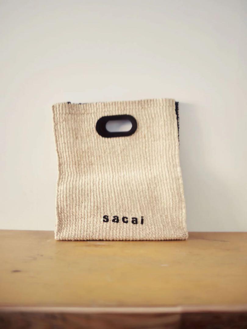 sacai かごバッグ　ショッパーバッグ　ミディアム