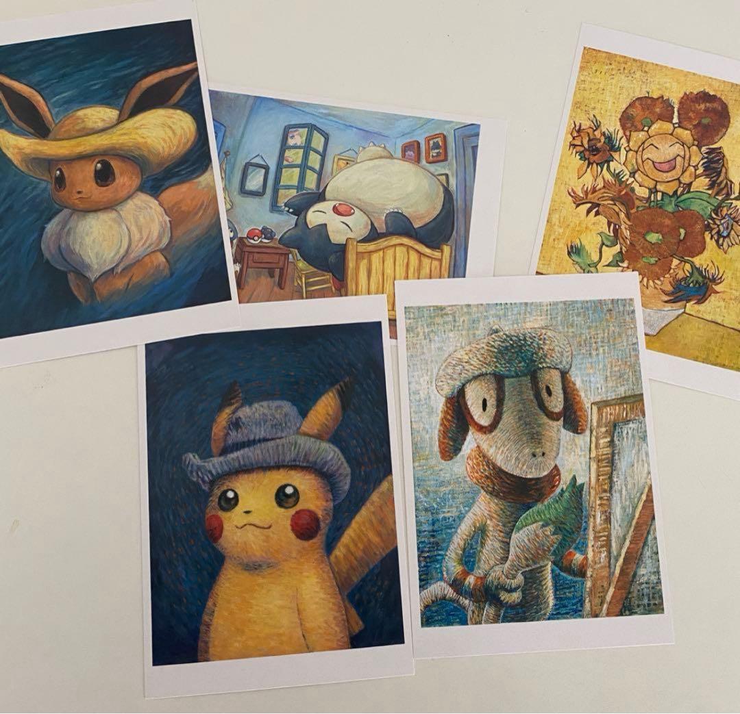 ゴッホ美術館×ポケモン ポストカード全5種類セット - メルカリ