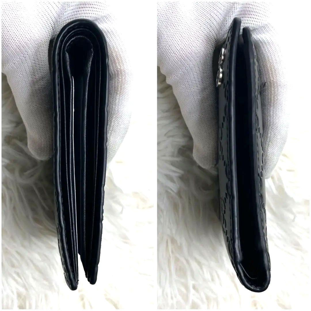 【現行品　極美品】GUCCI グッチ　シマ　ドリアン　二つ折り　財布　ブラック