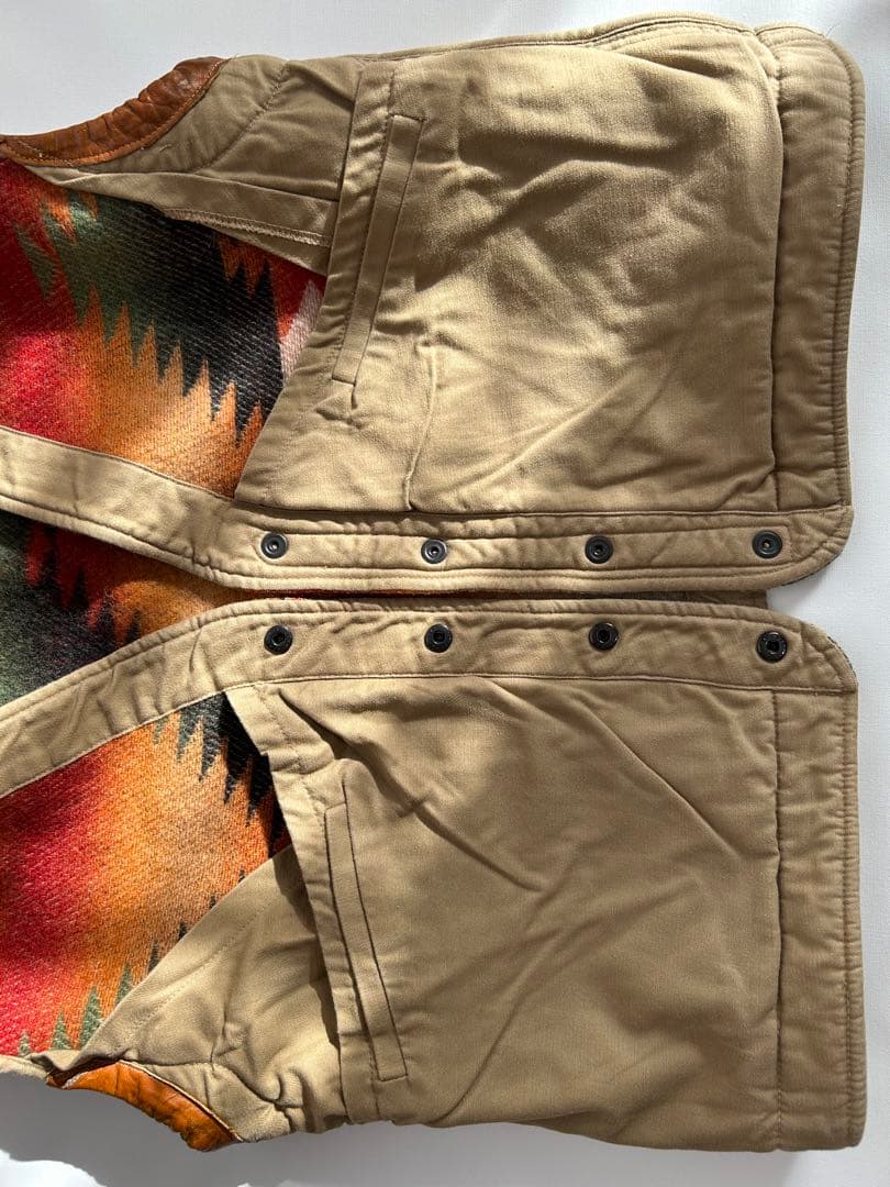 XL usa製 polo by ralph laurenネイティブ柄ウールベスト