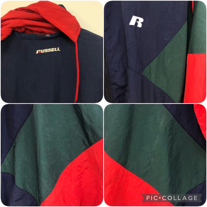 限定SALE人気SALE RUSSELL ATHLETIC 別注ウィンドブレーカー M ビッグシルエット 8OCWg-m82775119060 最新作爆買い