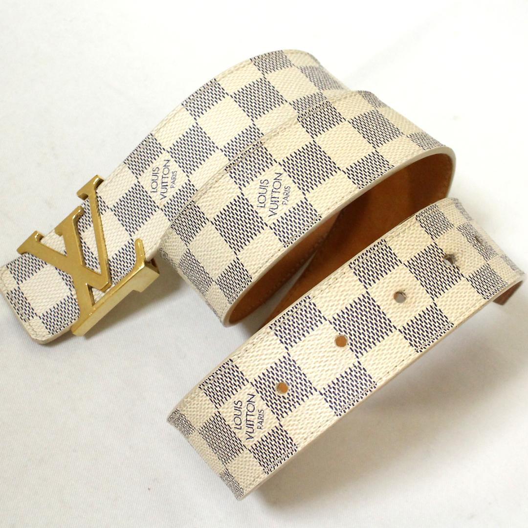 ルイヴィトン ダミエアズール サンチュール LV イニシャル ベルト M9609