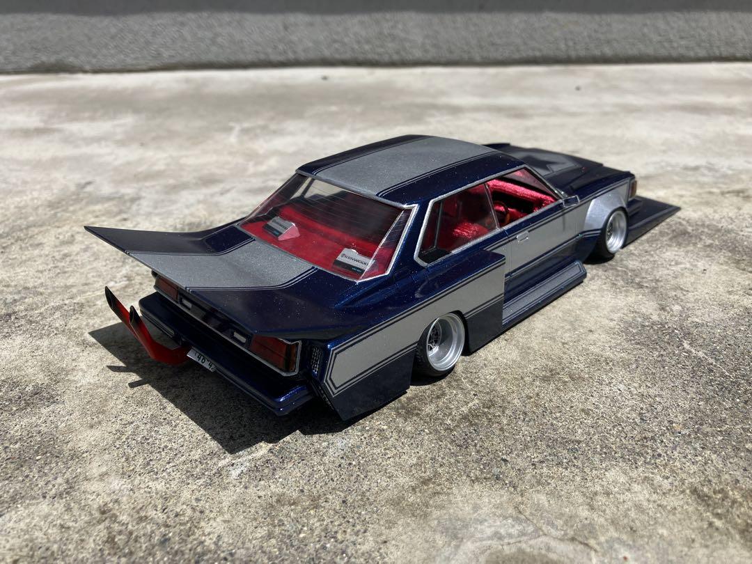 プラモデル完成品車　430セドリック　チバラギ仕様　街道レーサー　グラチャン lownslow_scaleauto__ さんの作品 #430セドリック #セドリック