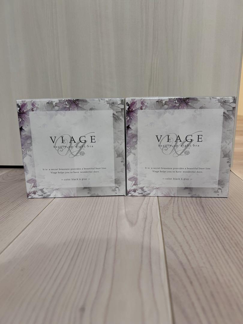 【新品未使用】VIAGE ブラジャー Mサイズ ブラック×グレー