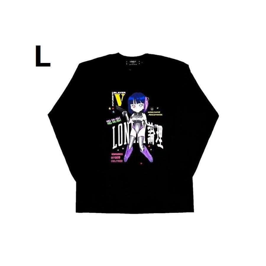 新品 LONELY論理 ロンリー ロンTEE ブラック L 【国際ブランド】 www