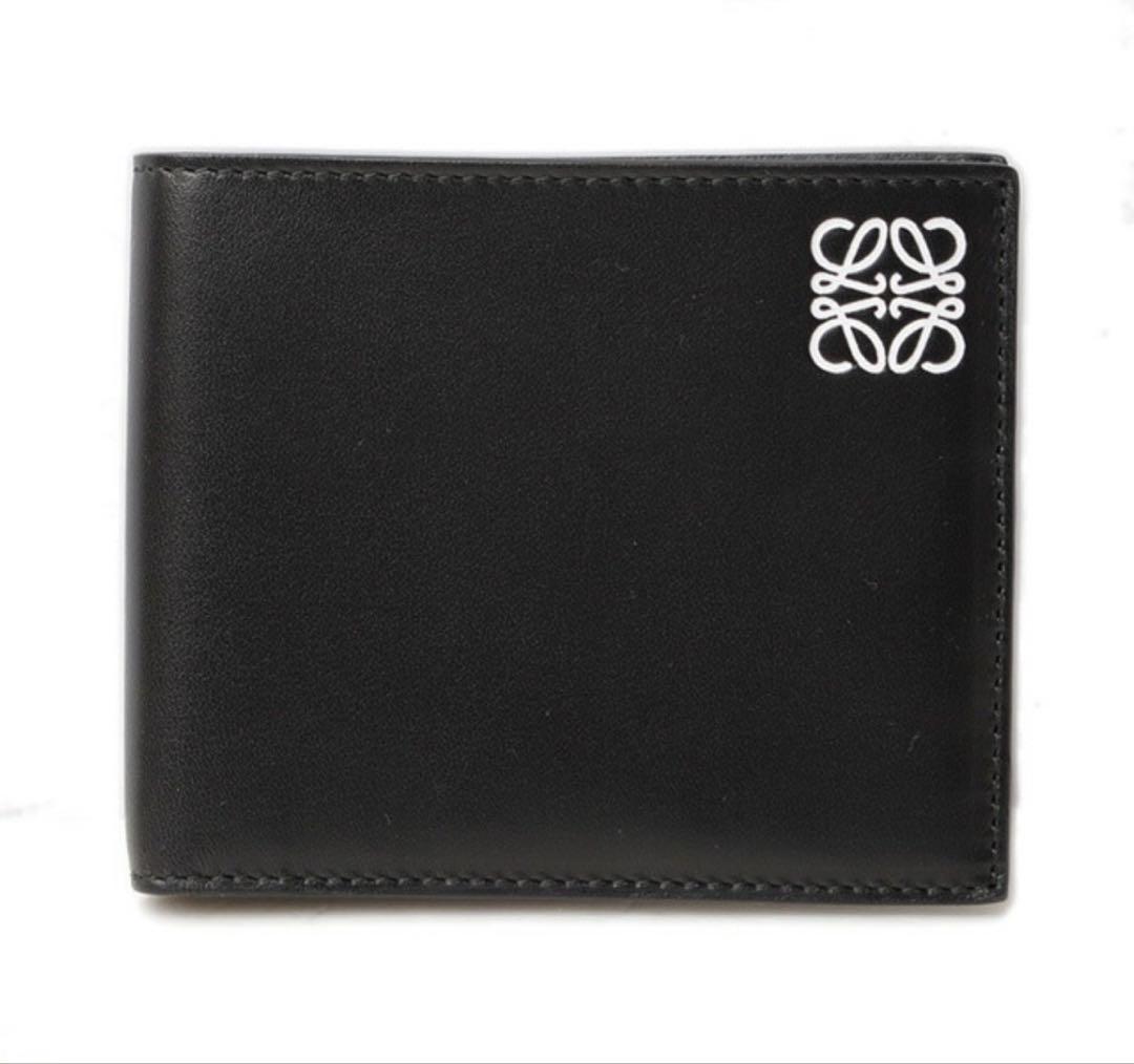 LOEWE アナグラム 二つ折り 財布 黒
