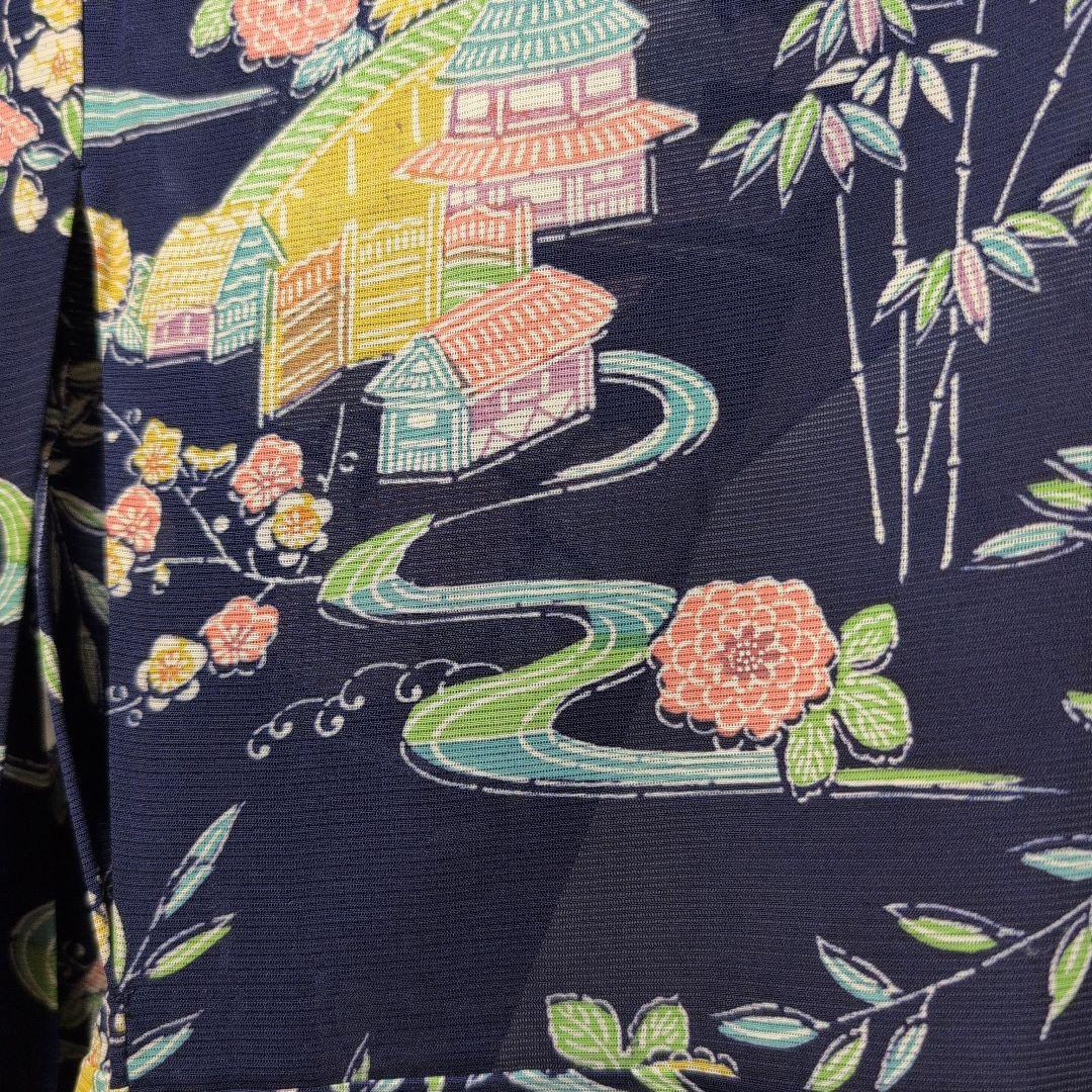 6-126 夏物 小紋 絽 正絹 着物 新品 縦絽 夏着物 正絹 仕付糸付 絽芭蕉“心地よさ、飾らない粋