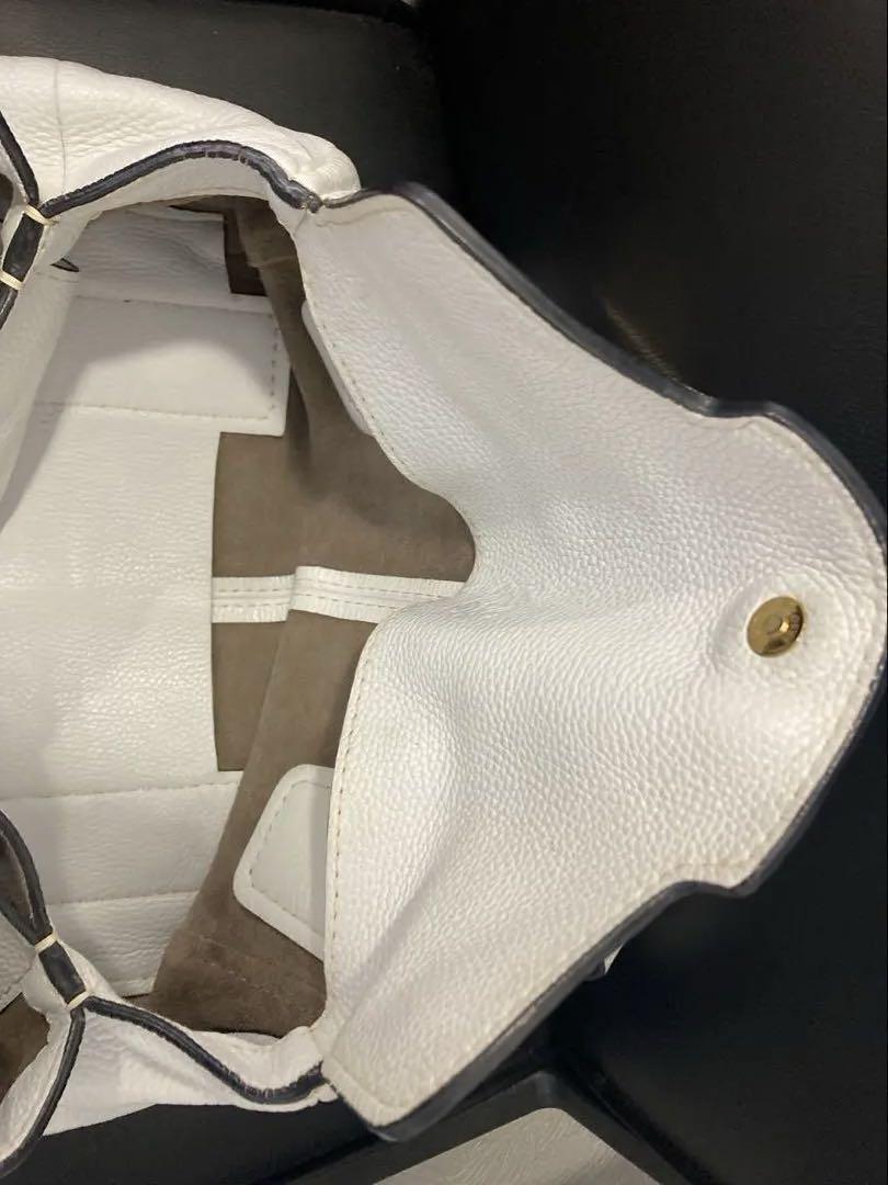 LOEWE ボストンバッグ 本革 白 Calf レザー