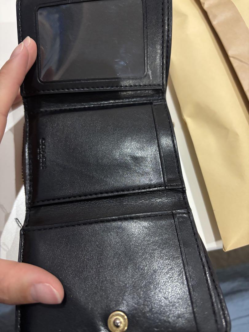COACH ダークブラウン 三つ折り財布