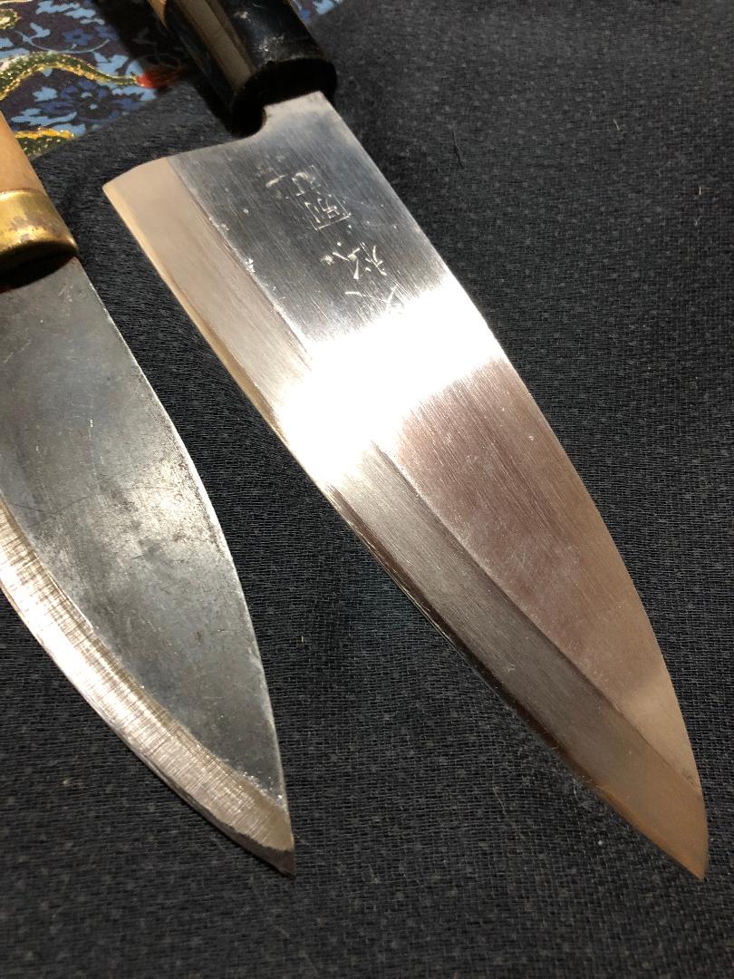 研ぎ済み】青鋼 堺久松 出刃包丁 アジ切包丁 刺身包丁 ナイフ