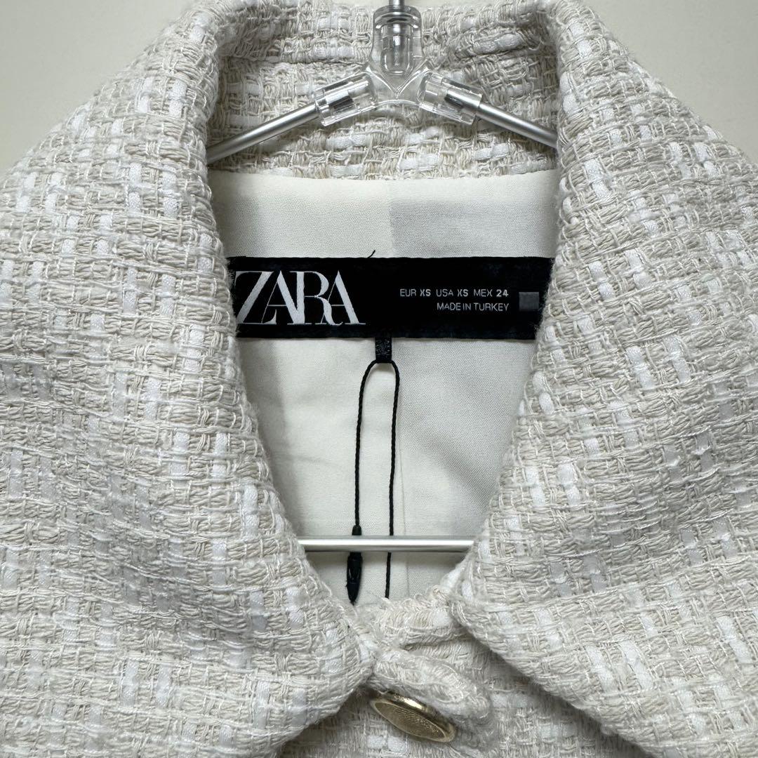 ZARA テクスチャーフレイドベスト - メルカリ