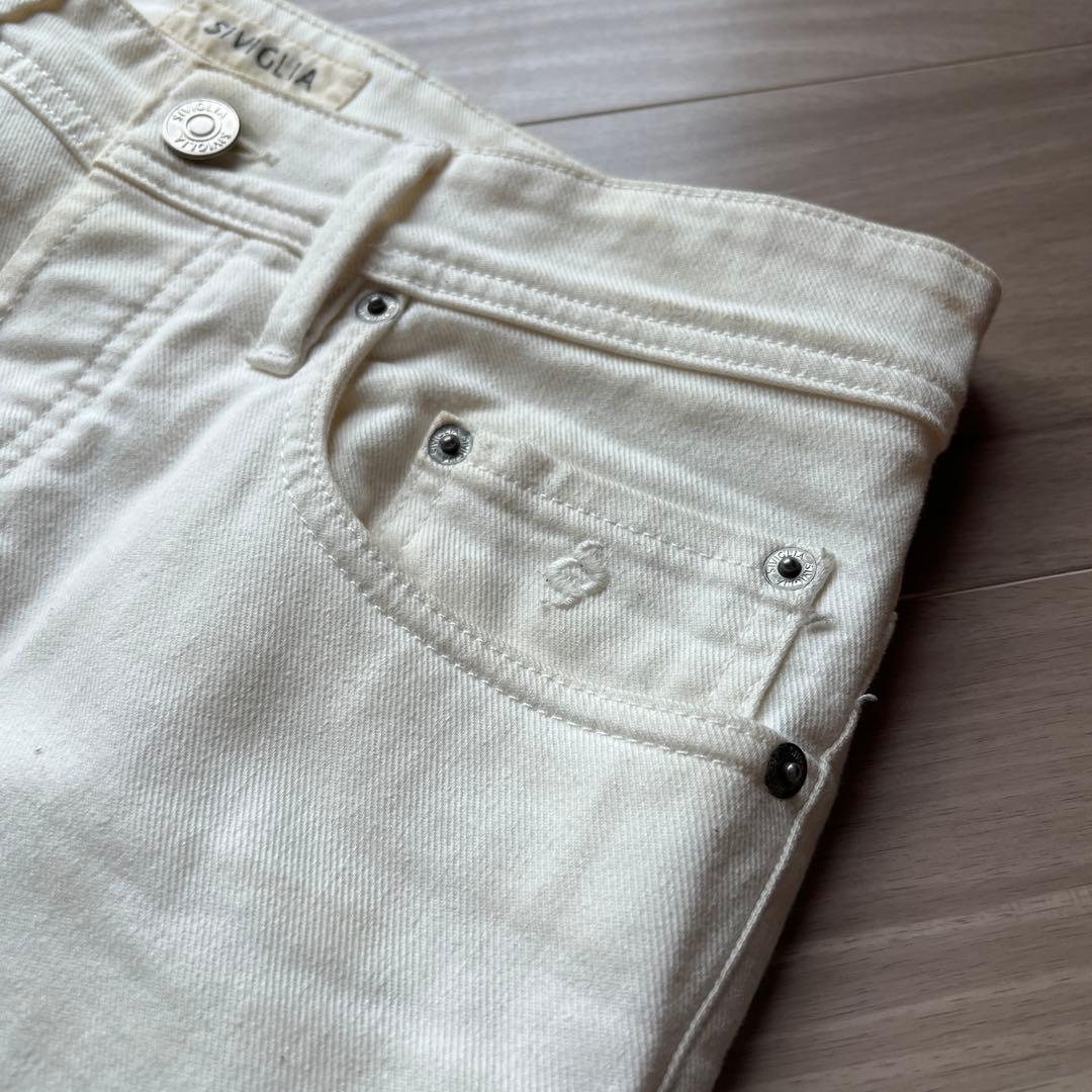 ホワイト ストレートデニム ホワイト ストレートデニム