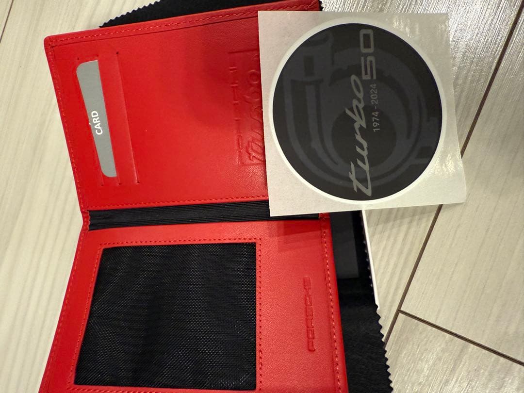 新品　ポルシェ　クラッシック　50周年911ターボ　カードケース　グリーン