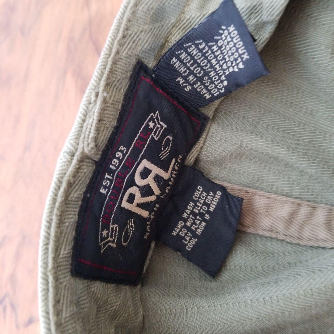 RALPH LAUREN DOUBLE RLヘリンボーンツイルキャップ