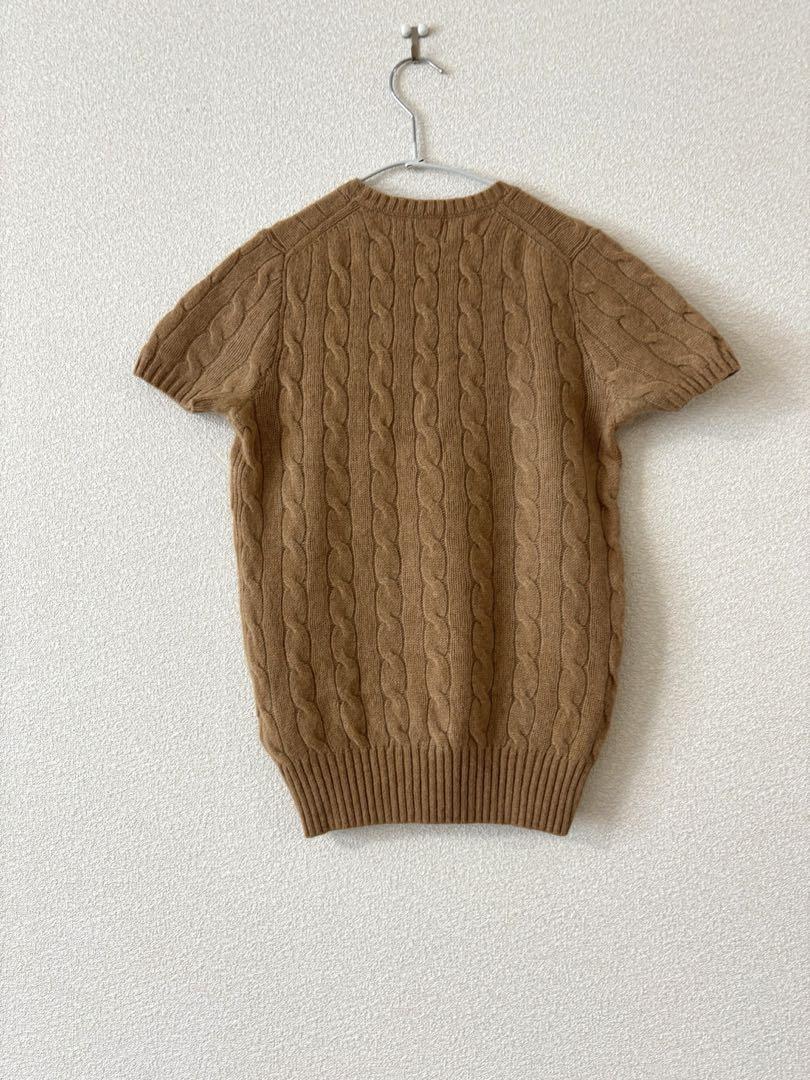 Polo Ralph Lauren ケーブル編み 半袖セーター ベージュ