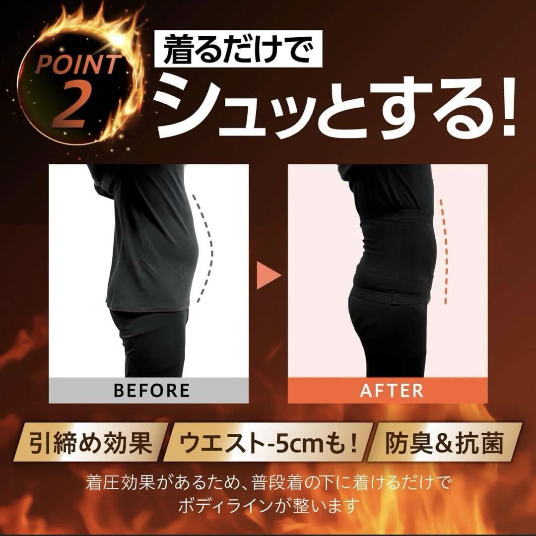 HEATTRAP ヒートトラップ　ファットバーナーベルト　黒Mサイズ　2枚組