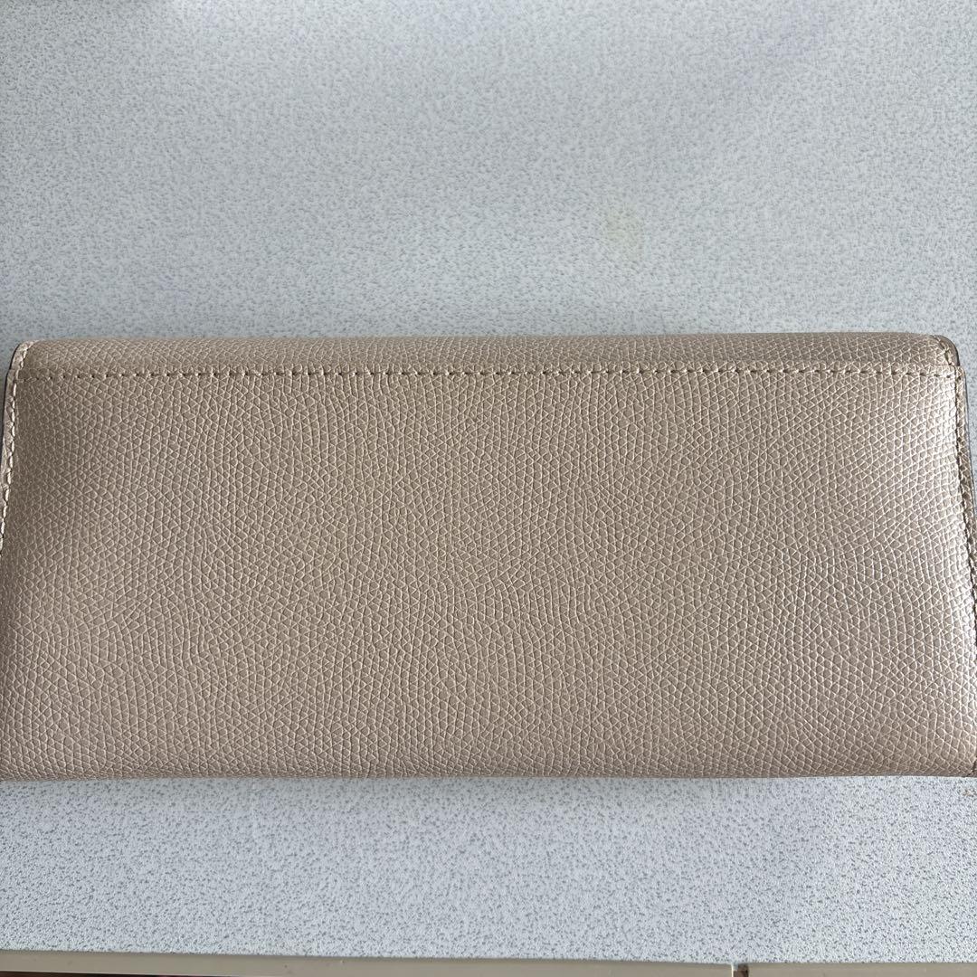 【美品】FURLA ベージュ 二つ折り財布 FURLA 二つ折り財布 バレリーナピンクベージュ レディース