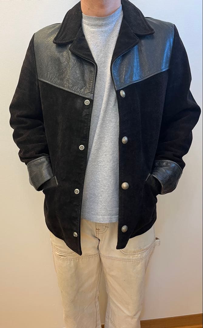 90s Schott スエードウェスタンジャケット USA製 36