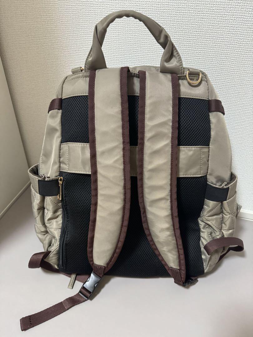 MUMU しまむら 多機能リュック ベージュ