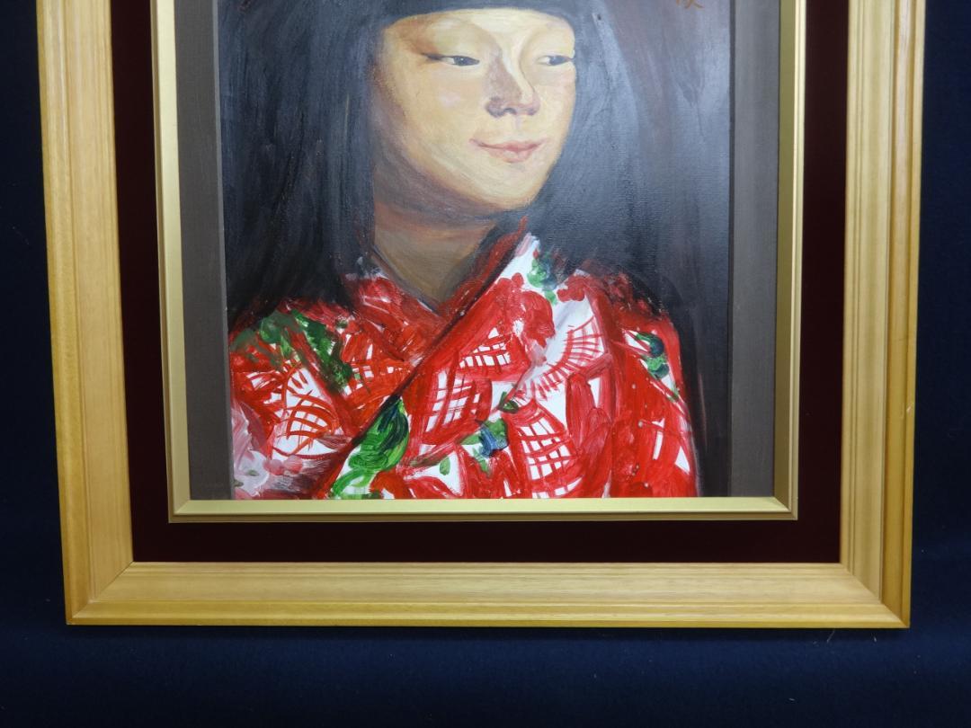 岸田劉生 麗子微笑 1923年頃　肉筆油彩画　紙本著色・額装 岸田劉生 麗子微笑 1923年頃 肉筆油彩画 紙本著色・額装 - メルカリ
