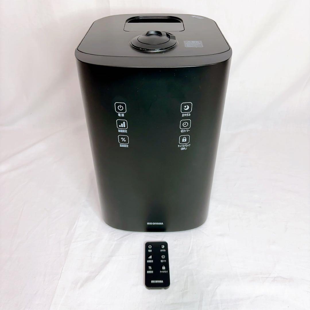 【美品】IRIS OHYAMA 加湿器 UHK-500-B ブラック　箱付き