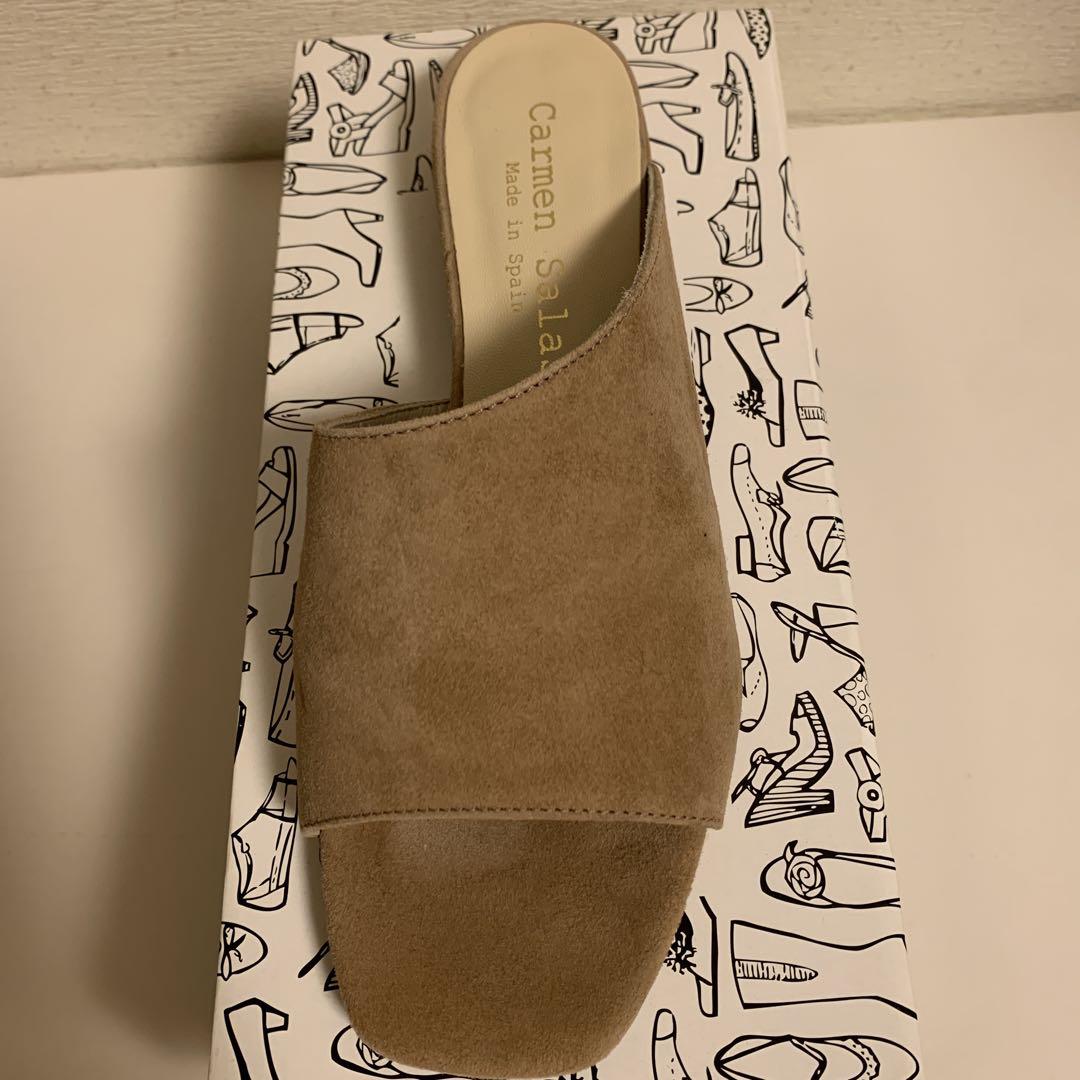 SALEで更にお買得 スエード ベージュ Salas Carmen ミュール メルカリ - 靴