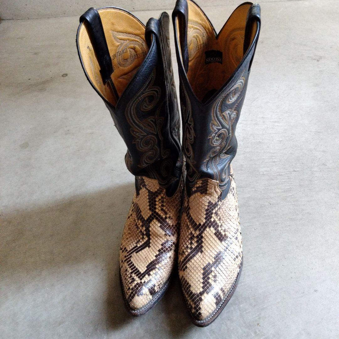 y*7様 Nocona ウエスタンブーツ ヘビ皮 9 L（26cm）