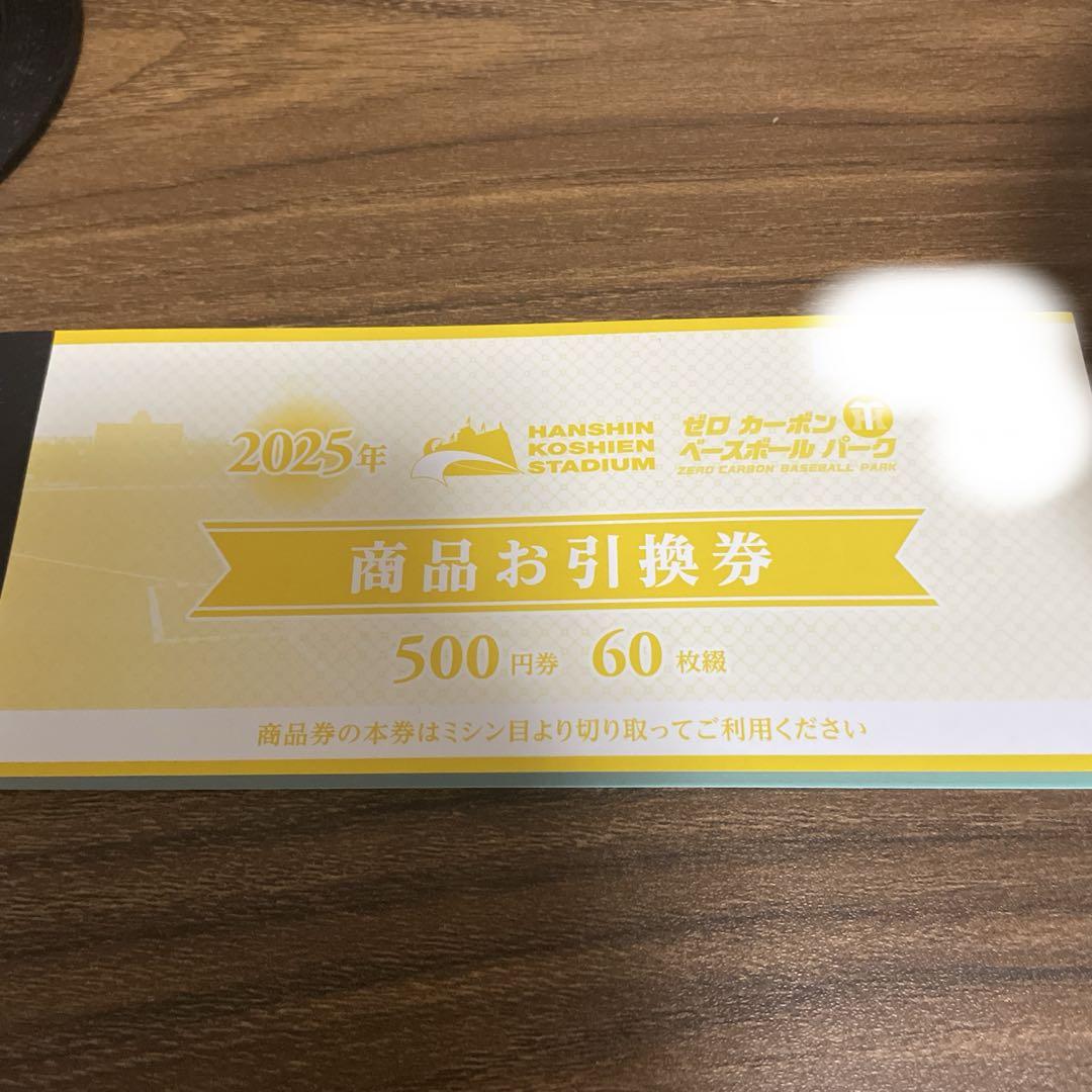 阪神スタジアム 商品お引換券3万円分 2025年