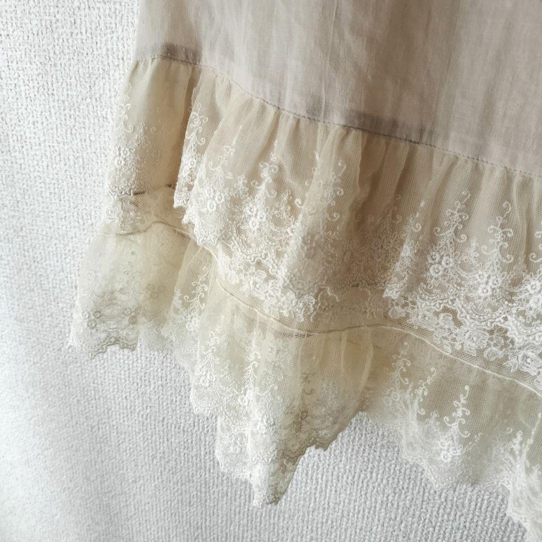 ピンクハウス PINKHOUSE チュールレースベスト チュニック 刺繍
