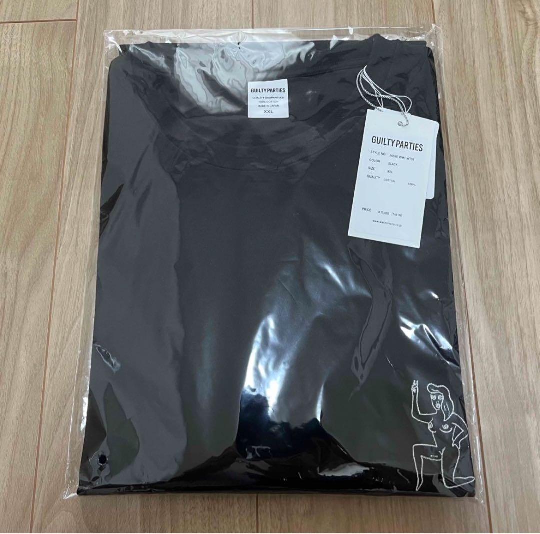 wackomaria washed heavy weight 刺繍T 03 黒