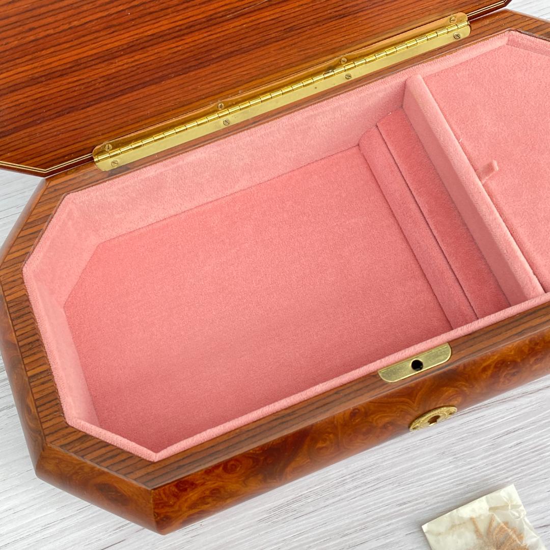 ◆新品同様◎REUGE リュージュ 小物入れオルゴール 象嵌細工 鍵付き ◇新品同様◎REUGE リュージュ 小物入れオルゴール 象嵌細工 鍵