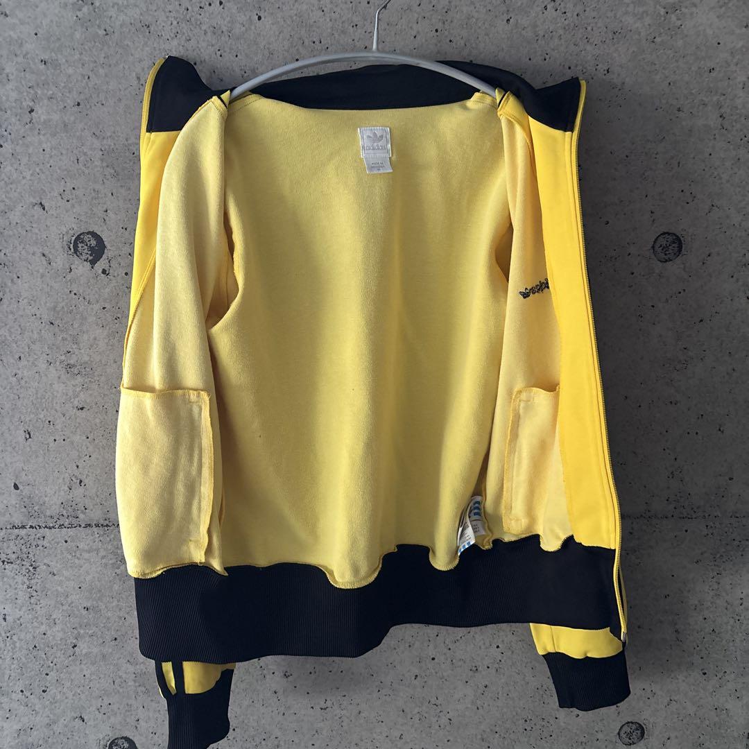 adidas イエロー ジップアップジャージ Mサイズ