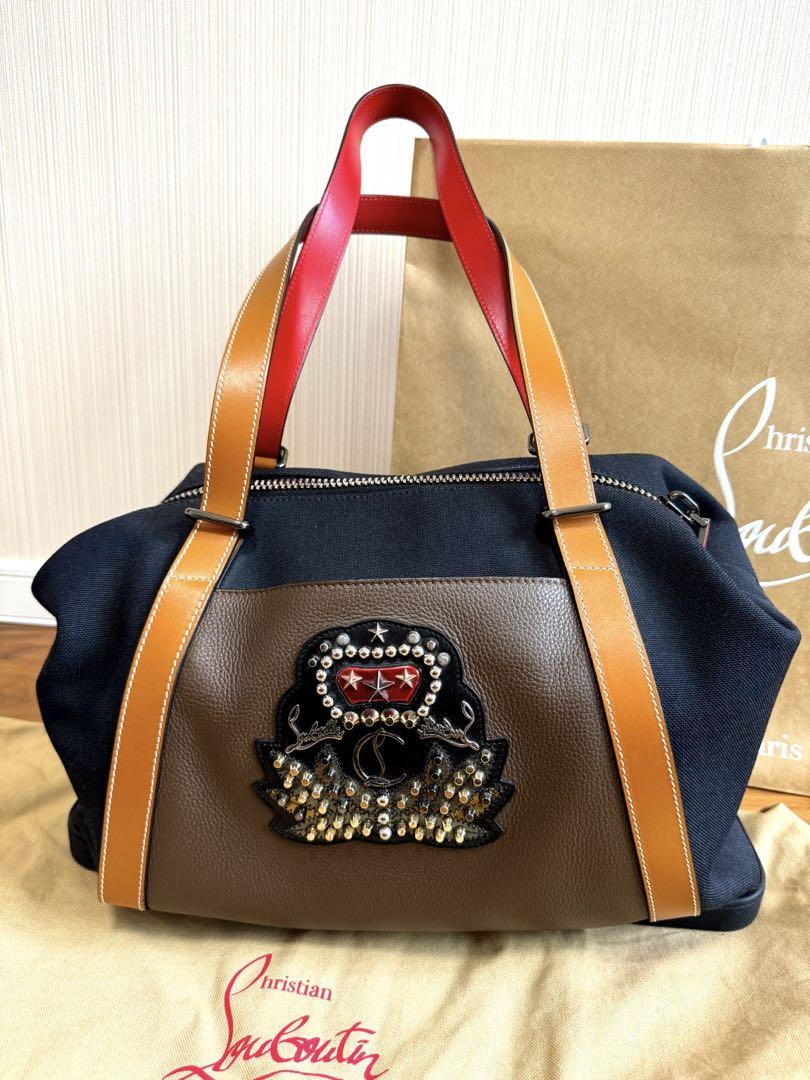 【希少‼️極美品】　クリスチャンルブタン　ボストンバッグ　キャンパス　トートバッグ