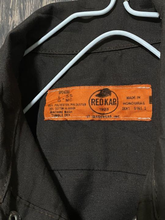 US古着 レッドキャップ RED KAP ワークシャツ 半袖 シャツ 企業ロゴ