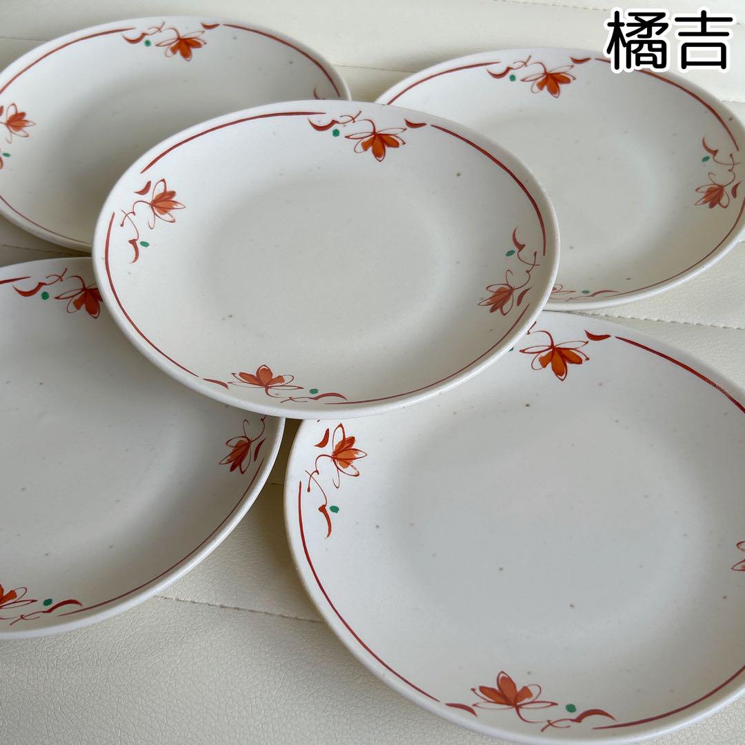 新品　たち吉特選　粉引　御本手　櫛目　角盛り皿　焼き物皿　主菓子皿　５枚　希少品 粉引彫文（こひきほりもん） 粉引彫文 取り鉢〈5個〉 美濃焼 |皿