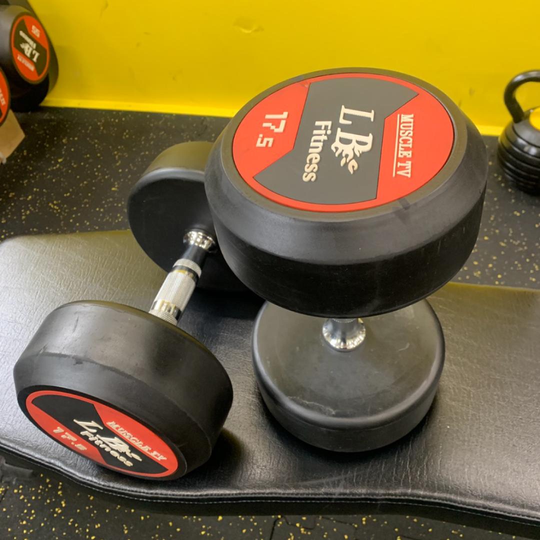 ラバーダンベル17.5kg×2個SET