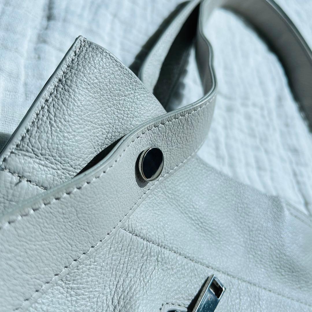 【BEAURE 】ヴュレ カウレザー 本革 2WAY トートバッグ アイボリー