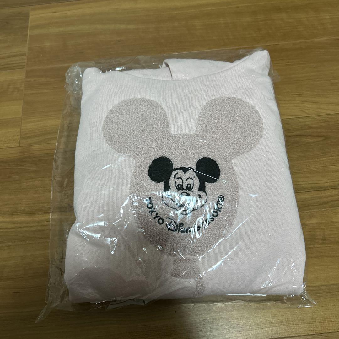 新品未使用　ディズニーリゾート　バルーン　ミッキー　ピンクパーカー M