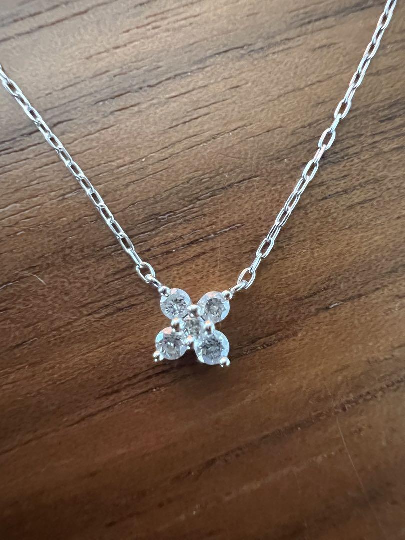 4℃ ネックレス K18 ダイヤモンド