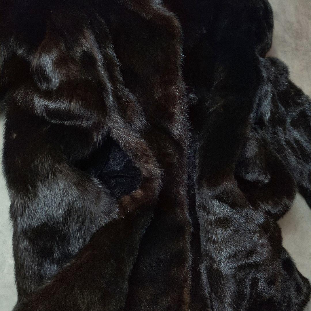 美品◎BLACK GLAMA ブラックグラマ 毛皮コート ミンクコート ダブル ブラックグラマ BLACK GLAMA ブラックグラマ ミンク コート