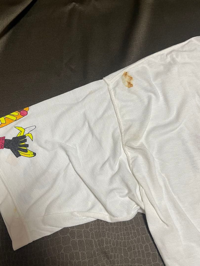 アディダス緑クロコダイル ビーチ白TシャツMワニ柄クロコ鰐カットソー