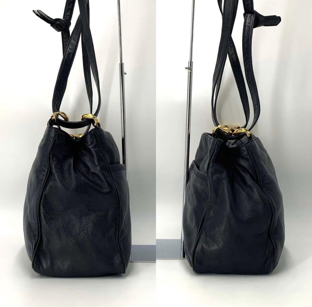極美品 LOEWE ロエベ ショルダーバッグ 2way アナグラム レザー