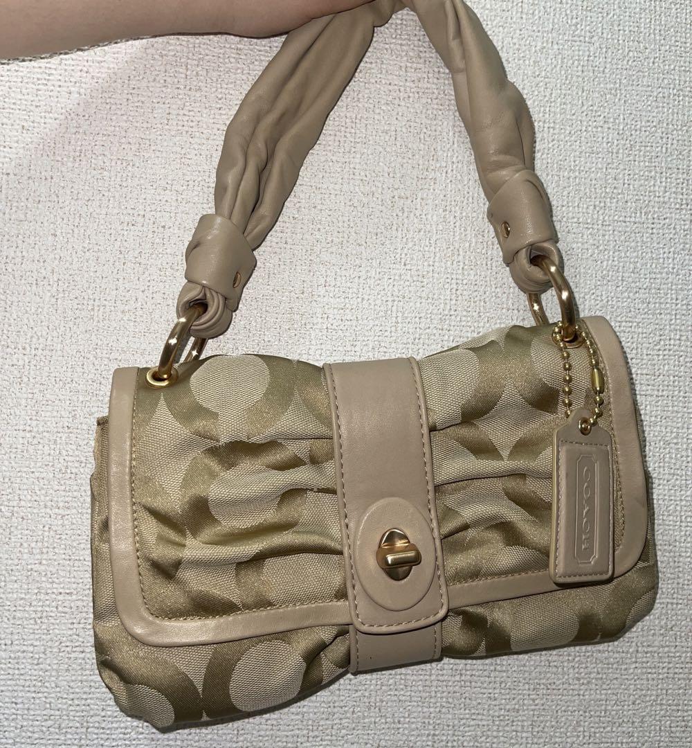 coach 13408 ハンドバッグ 肩かけショルダーバッグ ベージュ