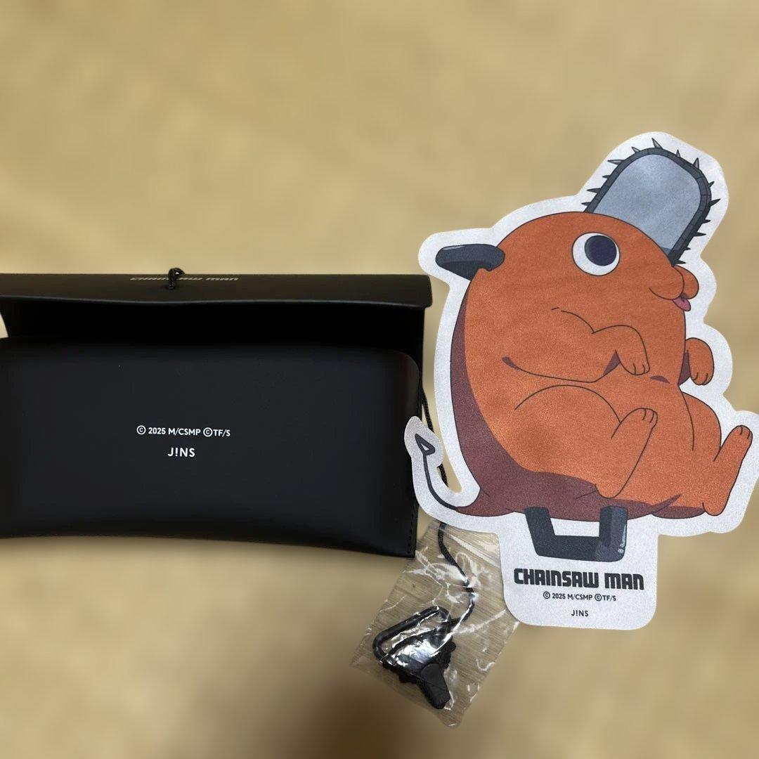 未使用 JINSチェンソーマン メガネケース とポチタメガネ拭き JINS
