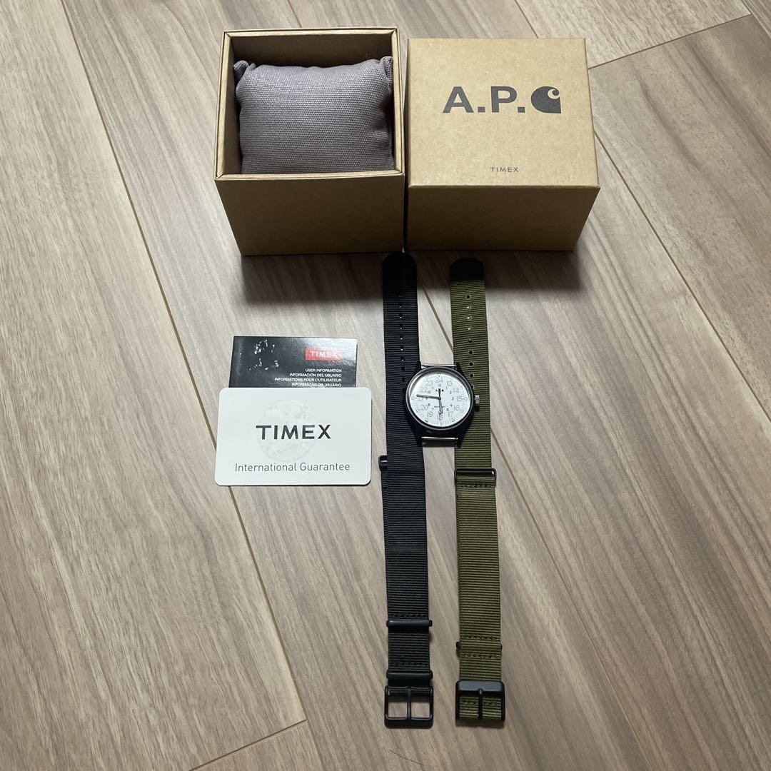 A.P.C. Carhartt コラボTimex 腕時計 カーキ　ブラック