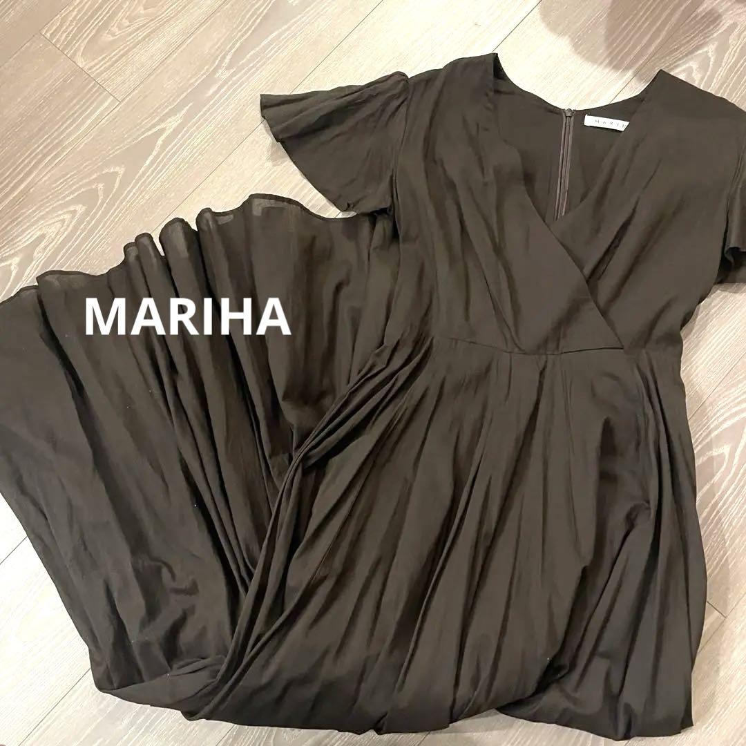 MARIHAマリハ定番半袖ワンピース38ブラウン美品ワンピース