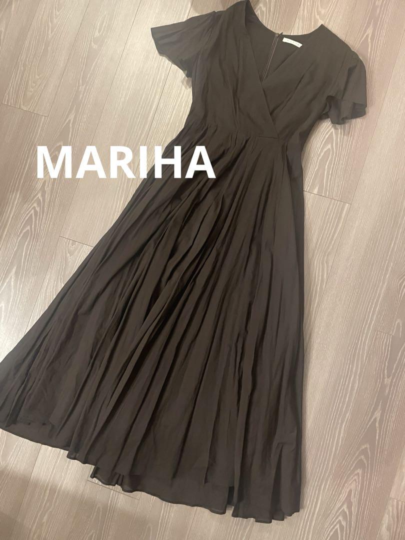 MARIHAマリハ定番半袖ワンピース38ブラウン美品