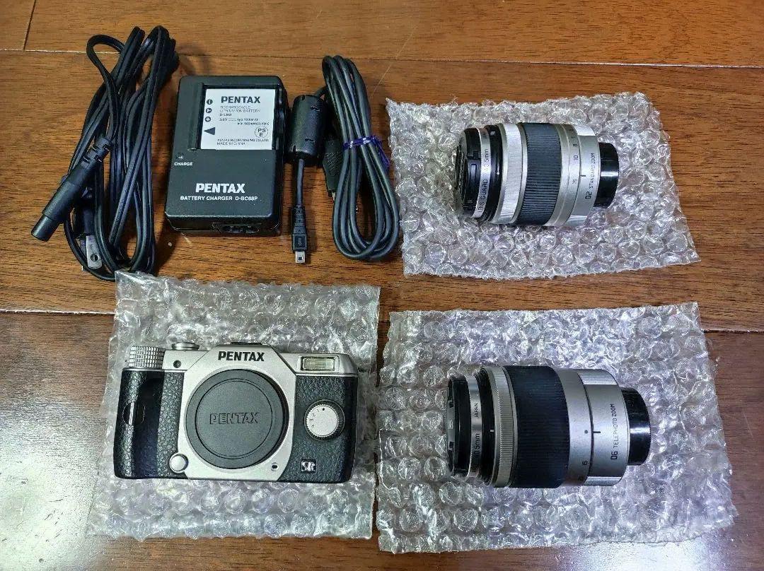 定番正規店 PENTAX Wズームキット SILVER pC5Wq-m82841953482 Q10 100%新品SALE