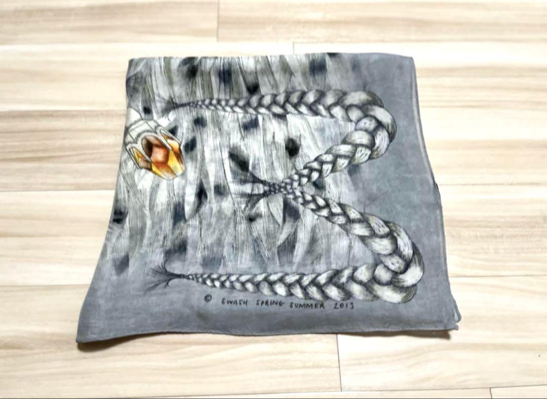 【美品】SWASH.LONDON シルクシフォン　スカーフ　大判